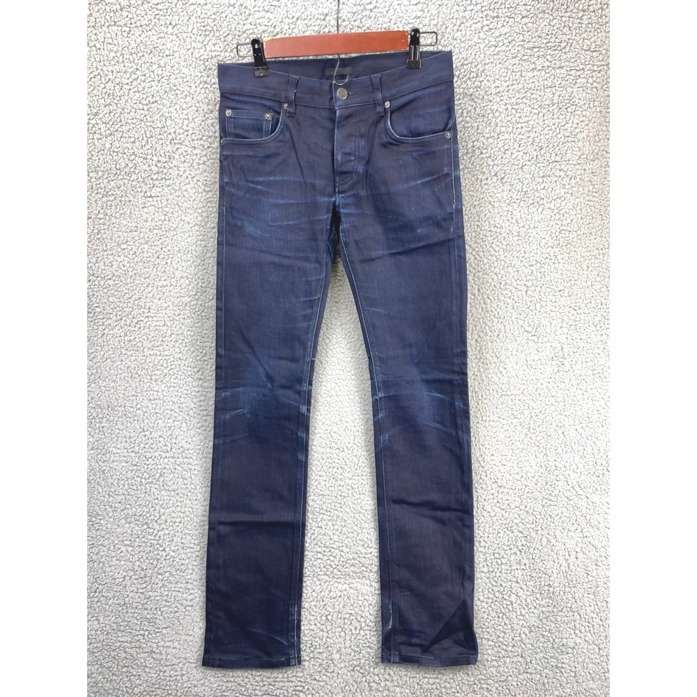 Prada Jeans Tight Fit Button Fly Mens 29 Indigo Blue Designer Denim Casual